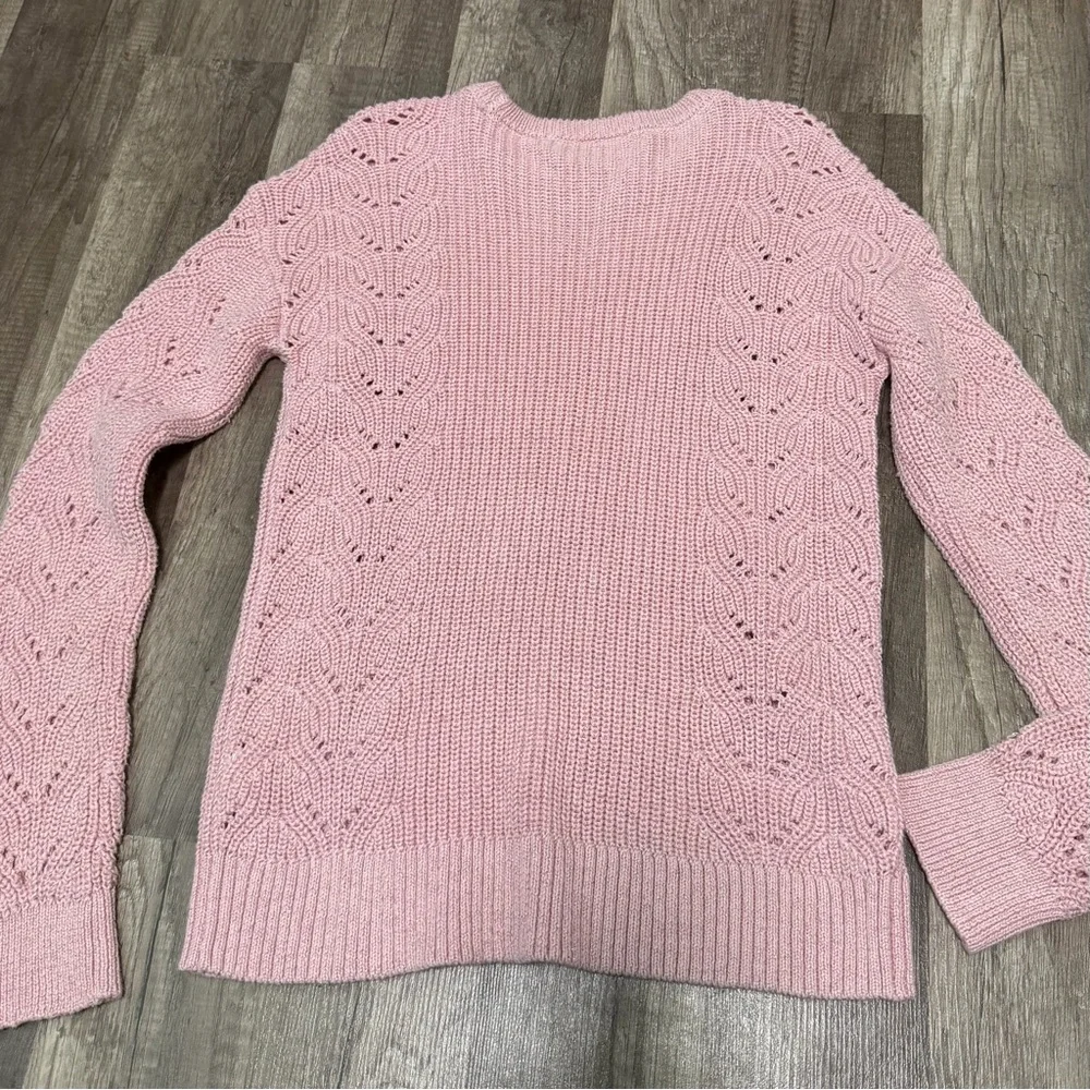 The Children's Place Glittery Pink Textured Knit‎ Sweater